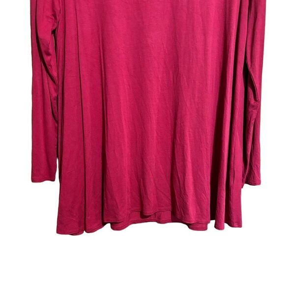 Soft Surroundings Tunic Top Womens Extra Large XL Red Scoop Neck Stretch Blouse - Picture 5 of 9